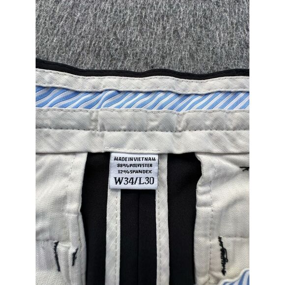 Foot Joy Pants Mens 34x30 Black Khaki Flat Front FJ‎ Pockets Straight Leg Golf - Picture 8 of 12